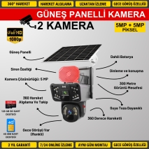 Full HD 360 Derece G�ne� Panelli Gece Renkli G�venlik Kameras�